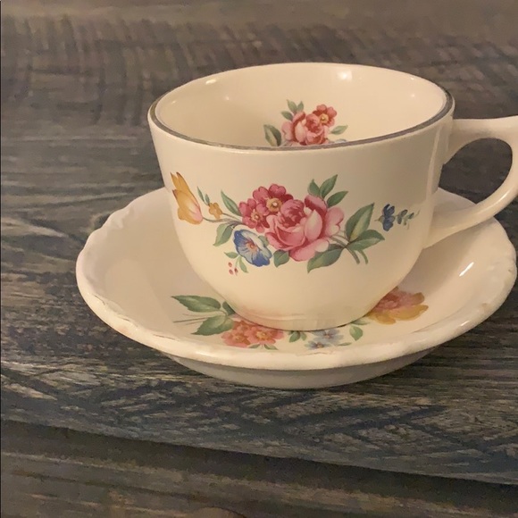 VintageScioHazelPorcelainCup8ozW/VintageScioSaucer - Picture 2 of 4